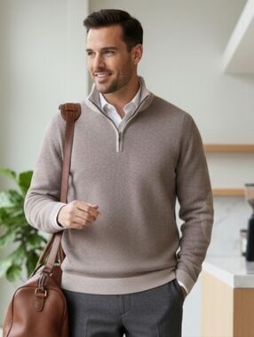NWT Maglificio Bartolini Modern Contemporary Preppy Wool Cashmere Sweater
